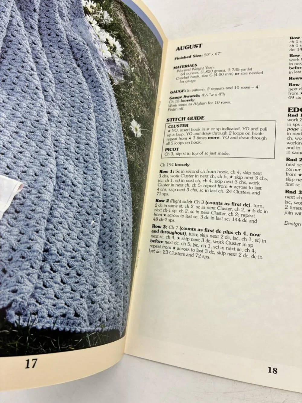 Leisure Arts A Year of Afghans Book Eight Crochet Pattern Leaflet 12 Designs